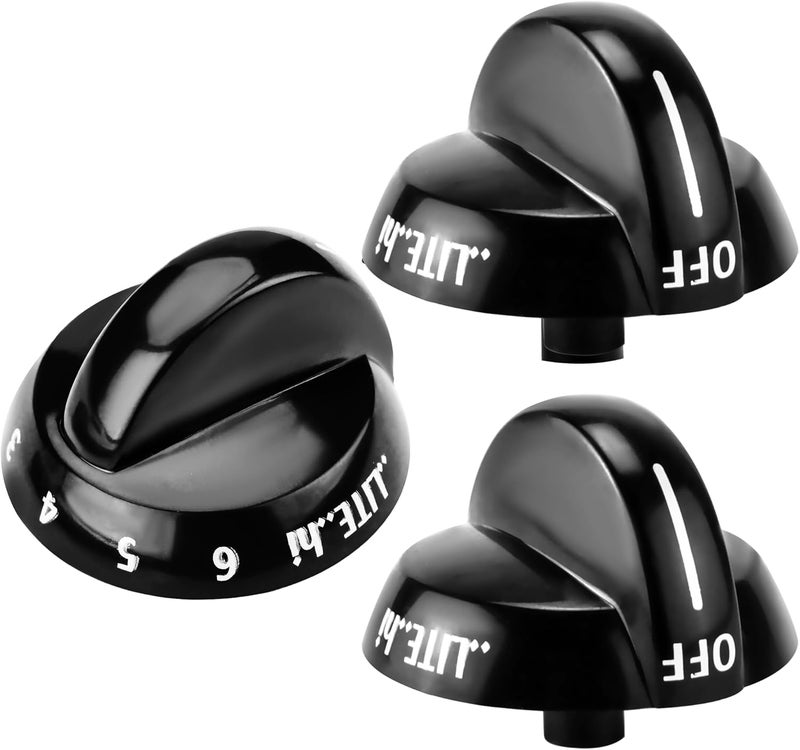 Funmit 316220009 Top Burner Stove Knob Replacement for Frigidaire Replaces AP4322122 PS1991531 EAP1991531 (Black, 3 Pack) - Image 1